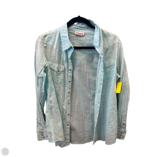 Top Long Sleeve By Ariat In Blue, Size: L
