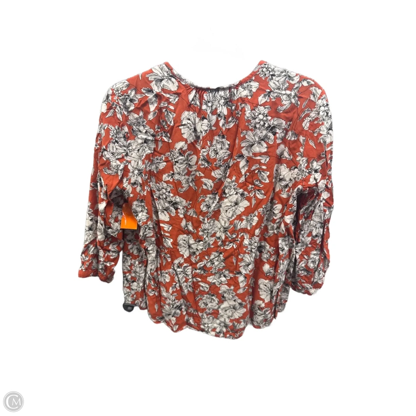 Top 3/4 Sleeve By Clothes Mentor In Orange, Size: M