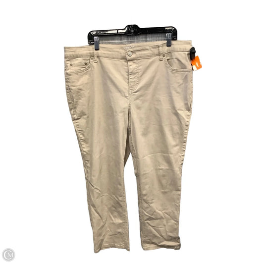 Jeans Straight By Terra & Sky In Tan Denim, Size: 18