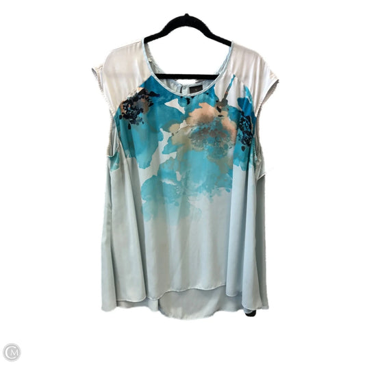 Top Sleeveless By Worthington In Blue, Size: 3x