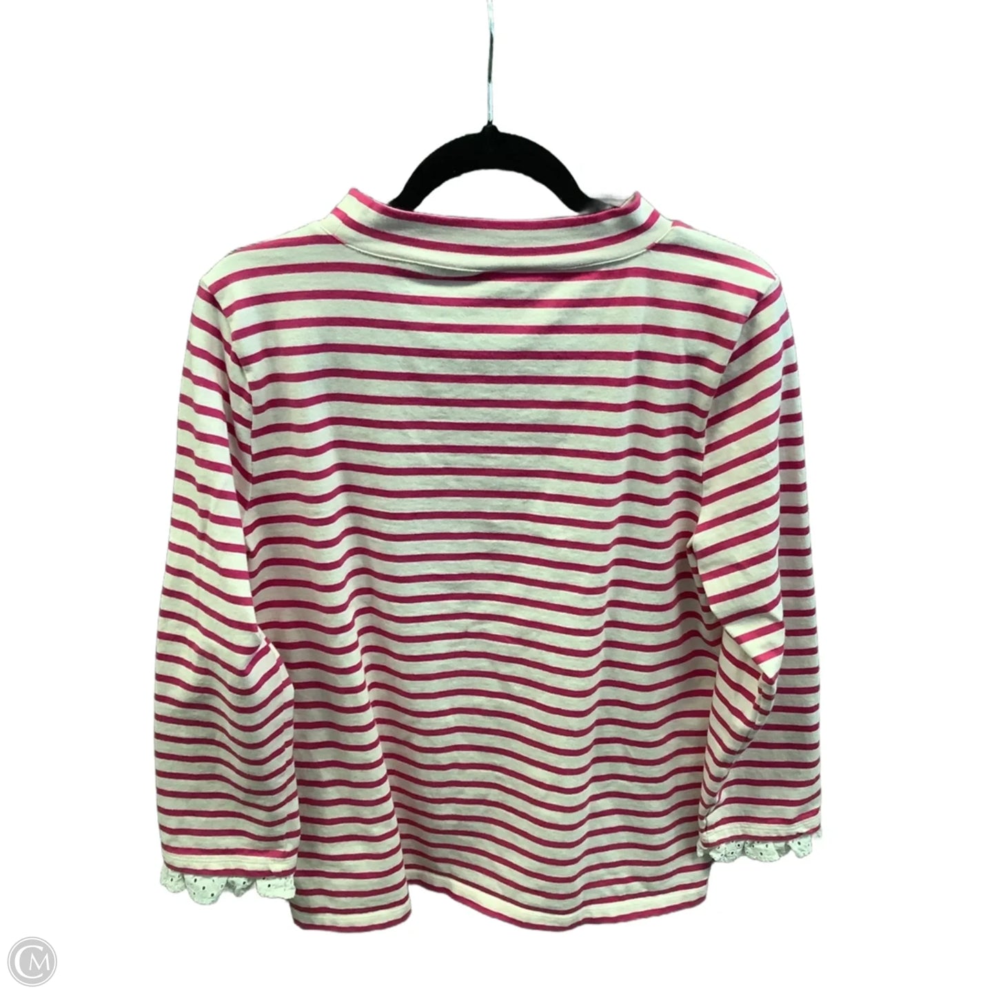 Top Long Sleeve By Talbots In Striped Pattern, Size: L