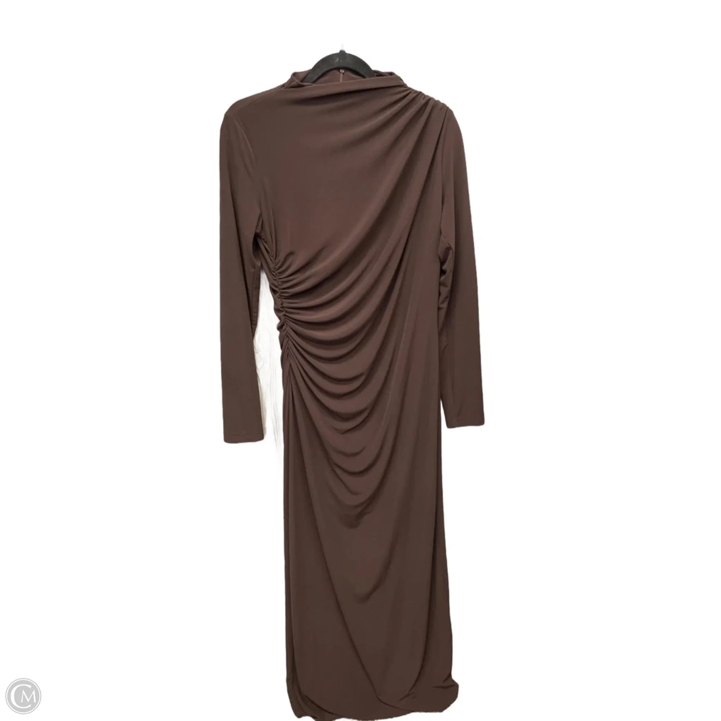 Dress Party Long By Zara In Brown, Size: Xl