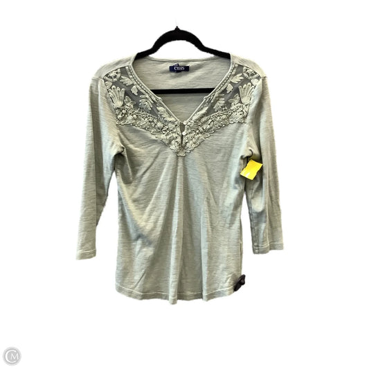 Top Long Sleeve By Chaps In Green, Size: M