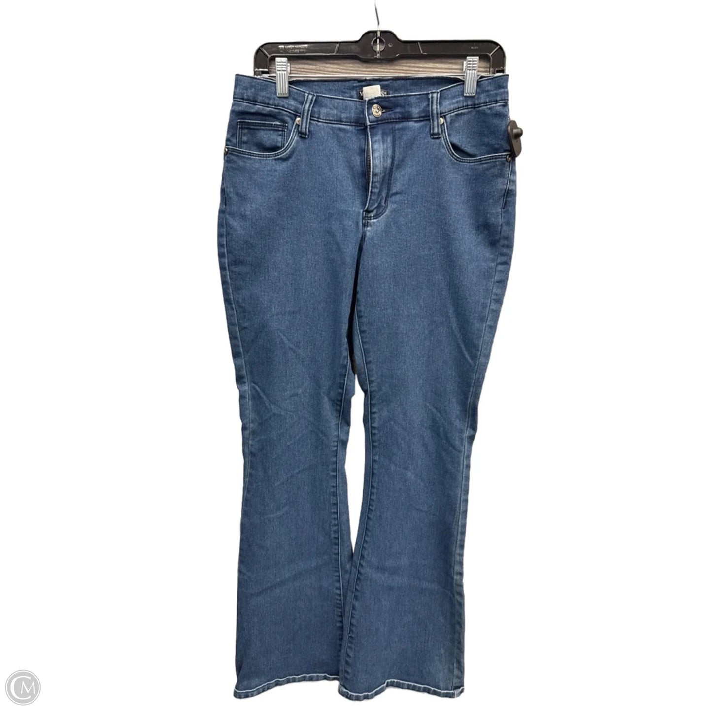 Jeans Flared By Venus In Blue Denim, Size: 8