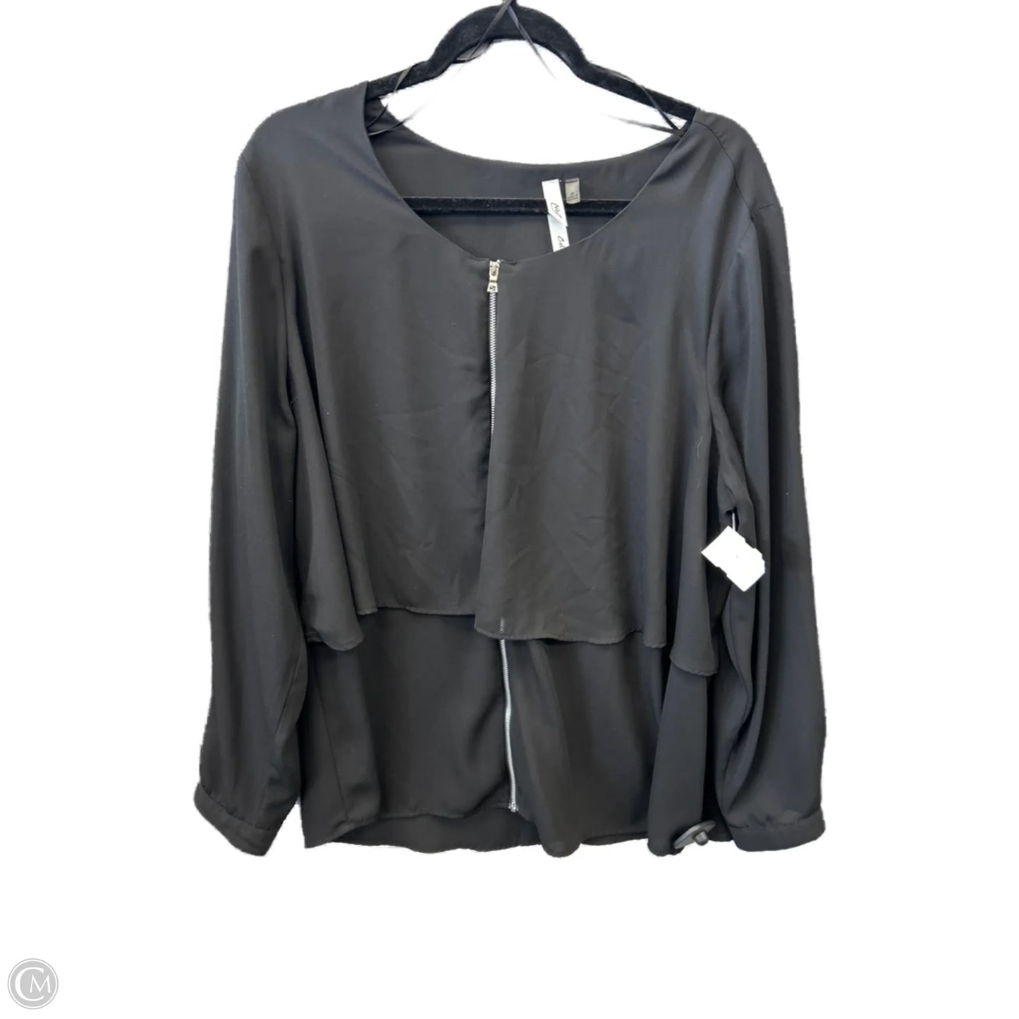 Top Long Sleeve By Ny Collection In Black, Size: 2x