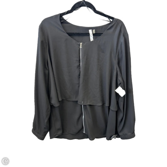 Top Long Sleeve By Ny Collection In Black, Size: 2x
