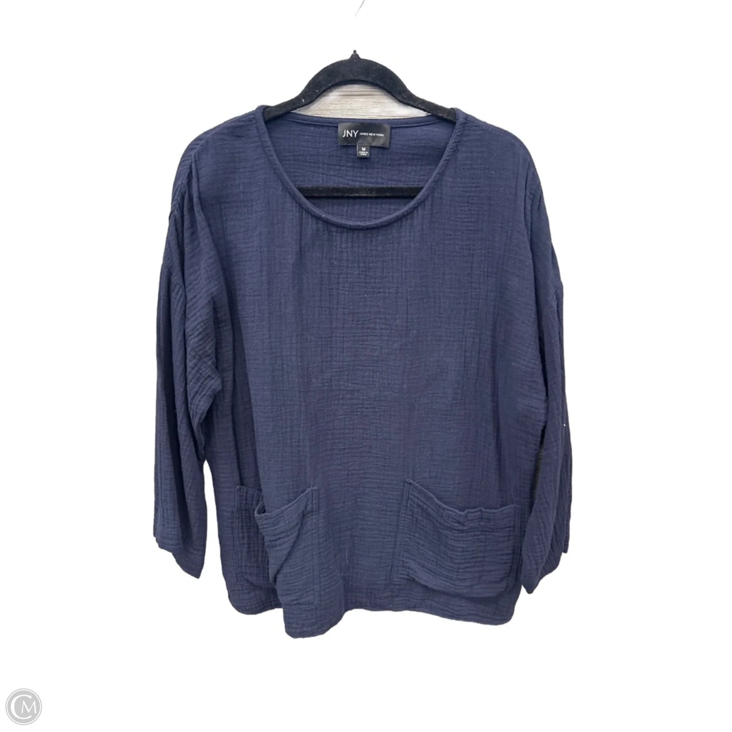 Top Long Sleeve By Jones New York In Blue, Size: M