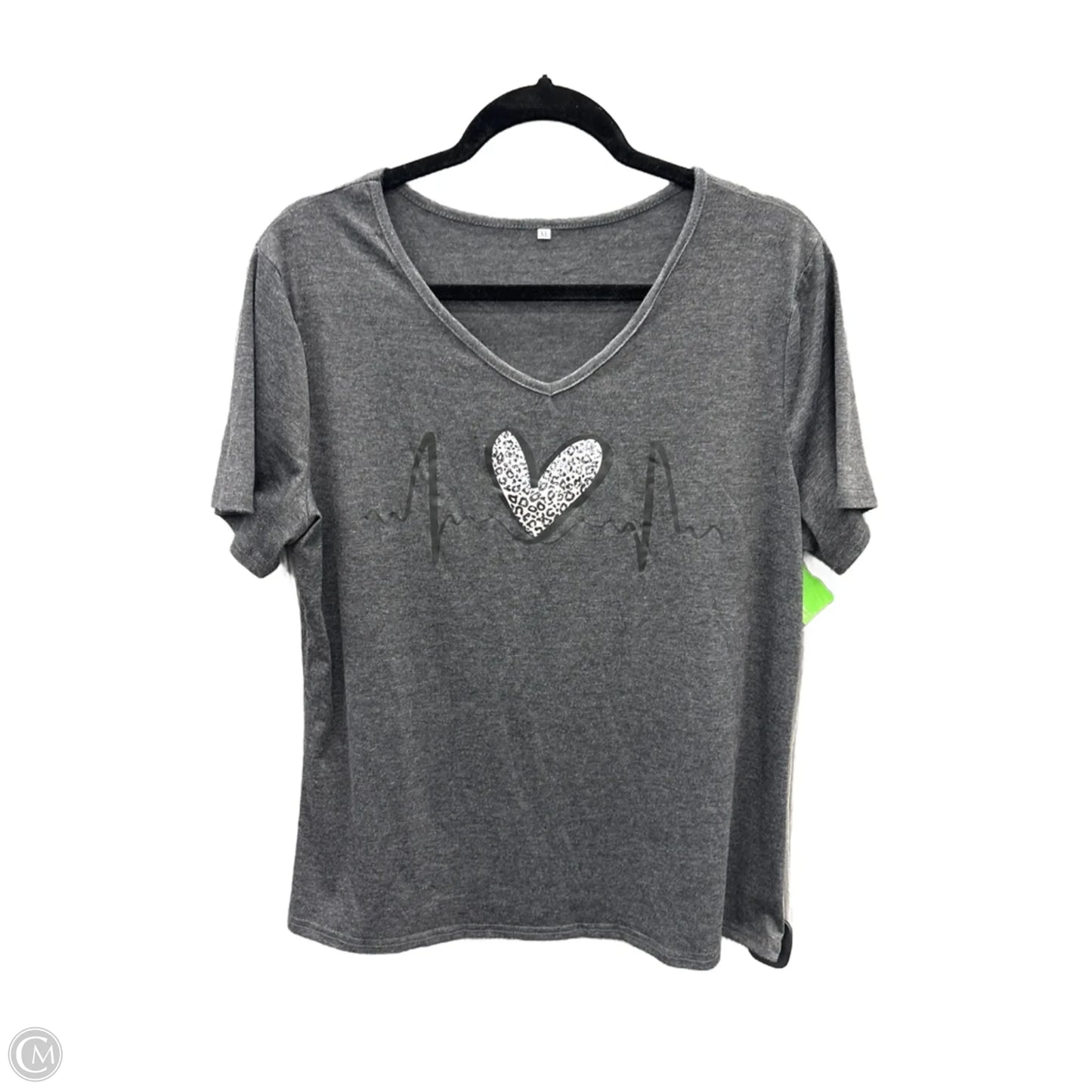 Top Short Sleeve By Clothes Mentor In Grey, Size: Xl