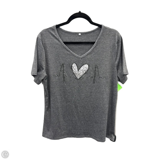 Top Short Sleeve By Clothes Mentor In Grey, Size: Xl