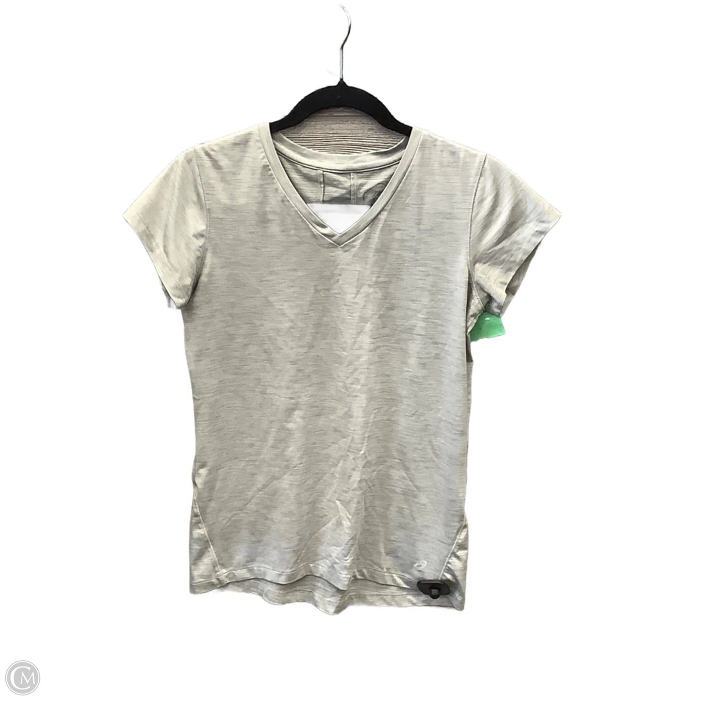 Athletic Top Short Sleeve By Asics In Grey, Size: S