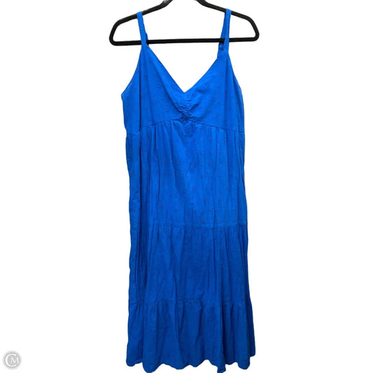 Dress Casual Midi By Ophelia Roe In Blue, Size: 1x