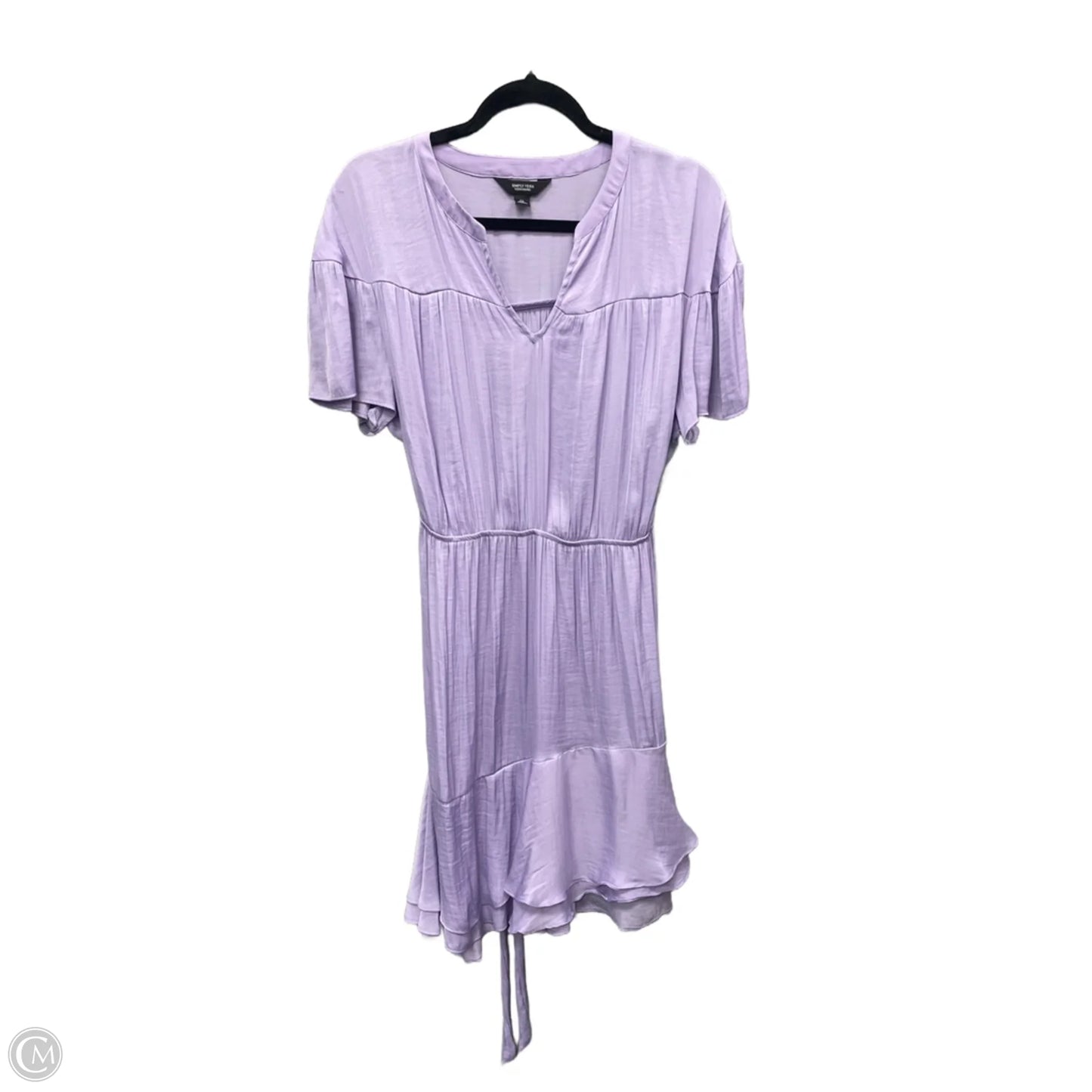 Dress Casual Midi By Simply Vera In Purple, Size: Xl