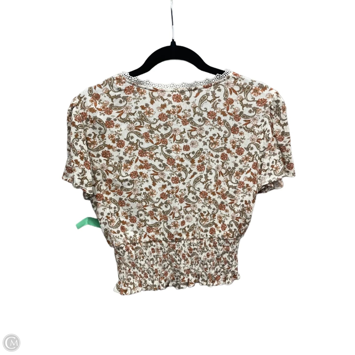 Top Short Sleeve By Self Esteem In Floral Print, Size: L