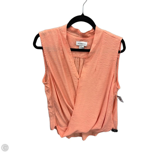 Top Sleeveless By Liz Claiborne In Orange, Size: Xl