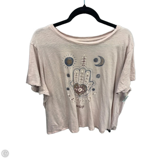 Top Short Sleeve By Lucky Brand In Pink, Size: 2x