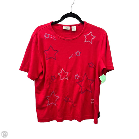 Top Short Sleeve By Classic Elements In Red, Size: Xl