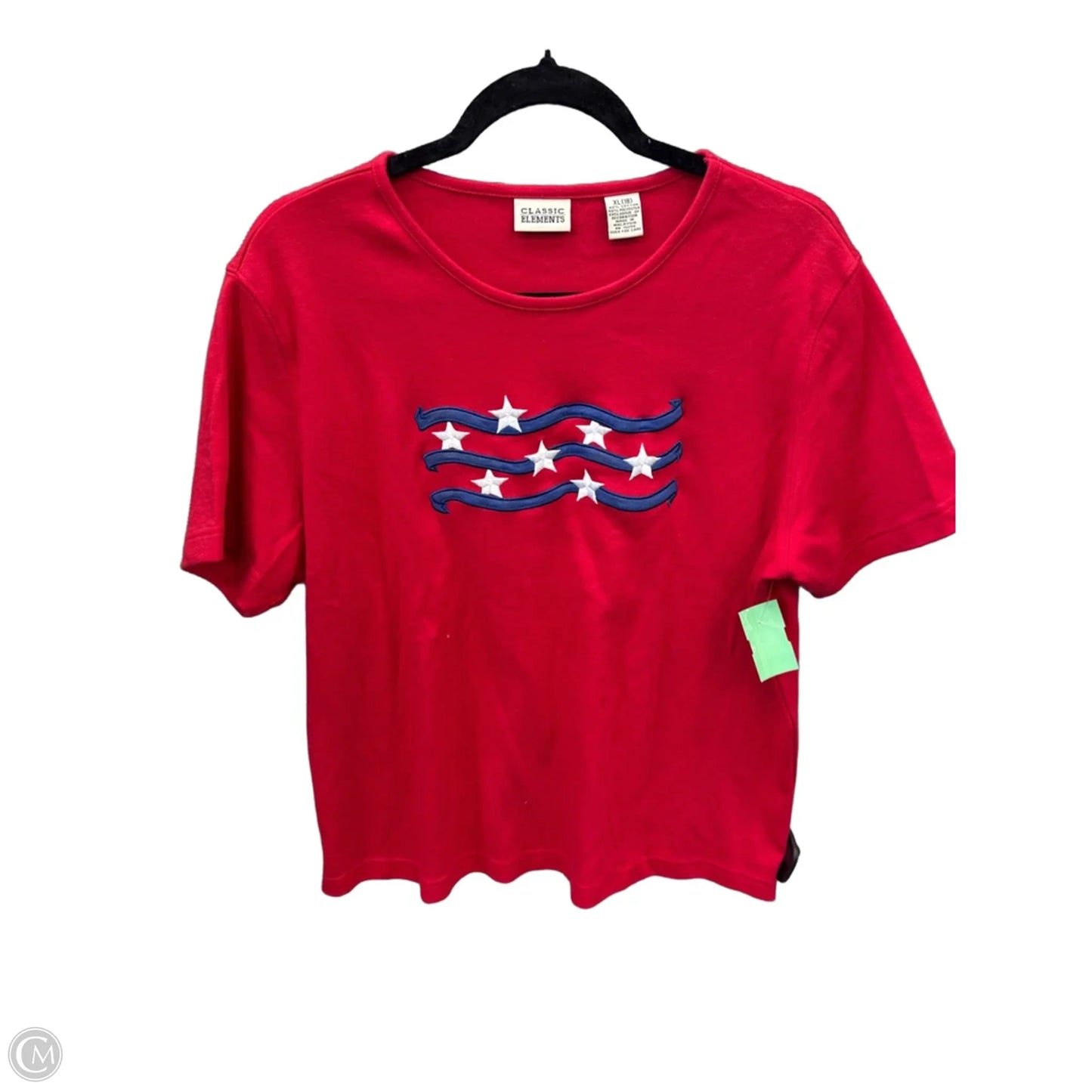 Top Short Sleeve By Classic Elements In Red, Size: Xl