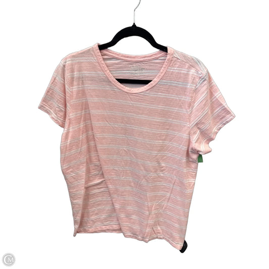 Top Short Sleeve By Time And Tru In Striped Pattern, Size: 1x