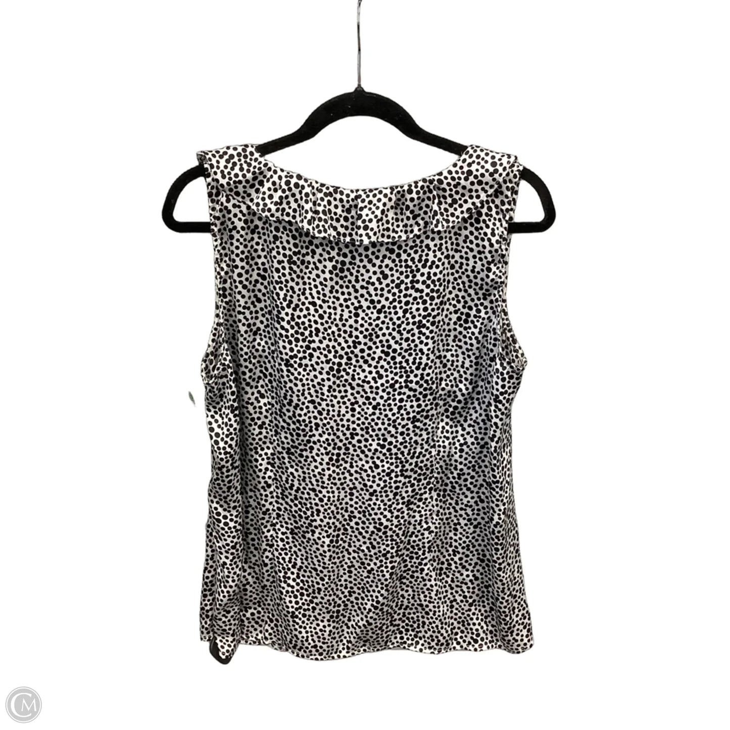 Blouse Sleeveless By Cato In Polkadot Pattern, Size: 1x
