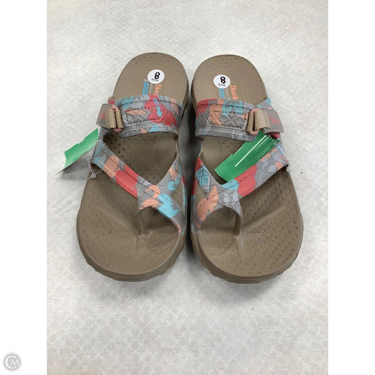 Sandals Flats By Skechers In Grey, Size: 8