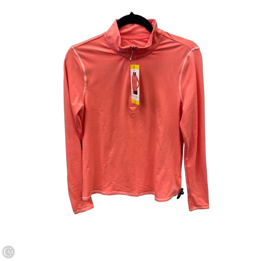 Athletic Top Long Sleeve Collar By Soybu In Coral, Size: S