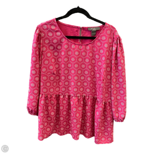 Top 3/4 Sleeve By Clothes Mentor In Pink, Size: 2x