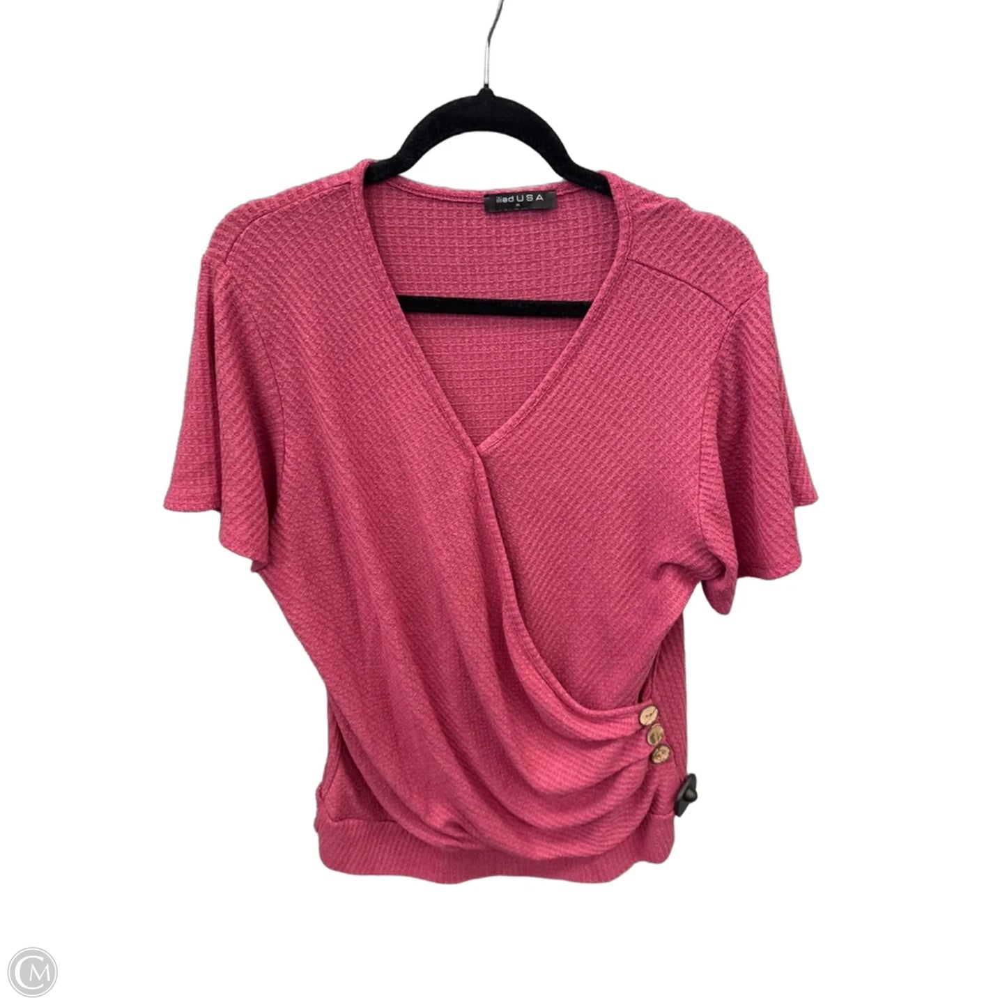 Top Short Sleeve By Clothes Mentor In Pink, Size: Xl