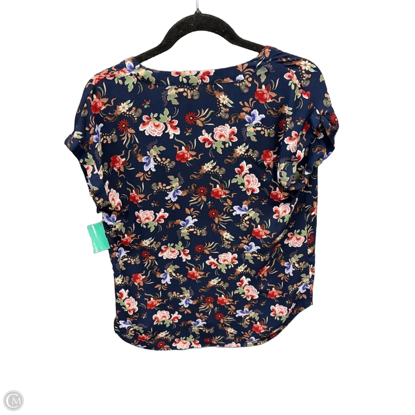 Blouse Short Sleeve By Philosophy In Blue, Size: M