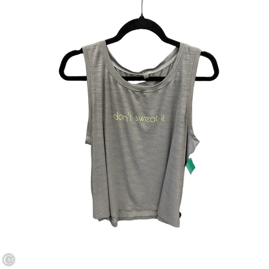 Athletic Tank Top By Mta Sport In Grey, Size: 1x