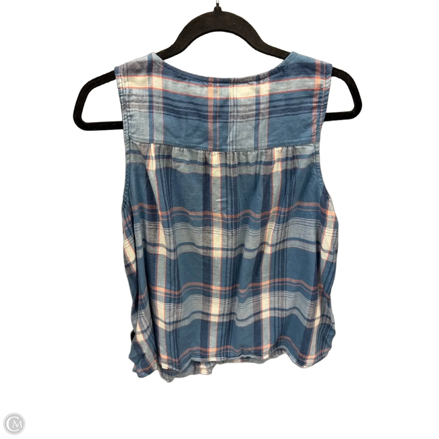 Top Sleeveless By Old Navy In Plaid Pattern, Size: L