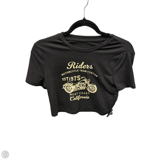 Top Short Sleeve By Shein In Black, Size: L