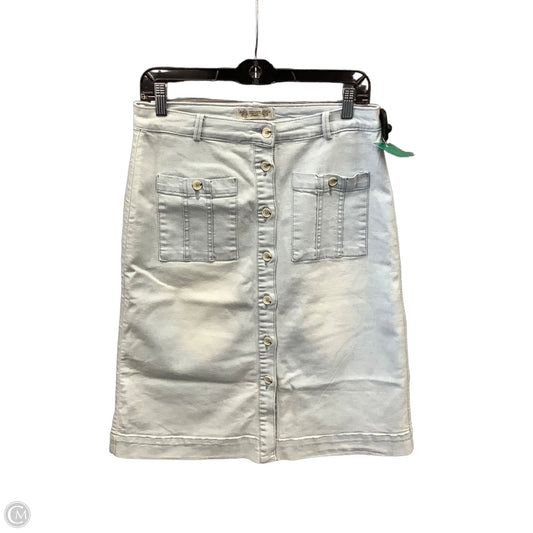 Skirt Midi By Vintage America In Blue Denim, Size: 6