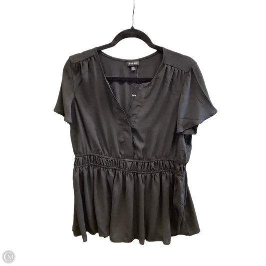 Blouse Short Sleeve By Torrid In Black, Size: M