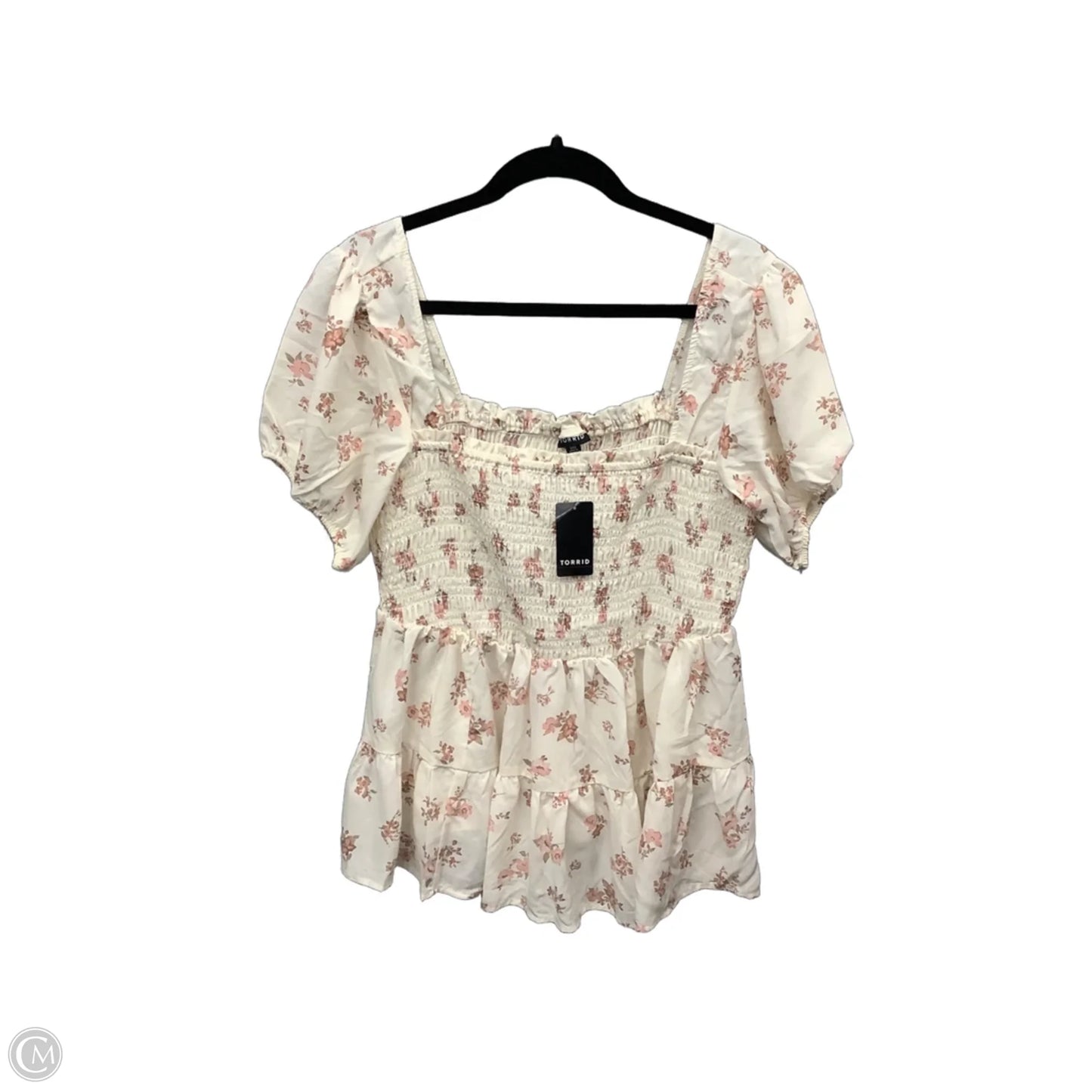 Top Short Sleeve By Torrid In Cream, Size: M