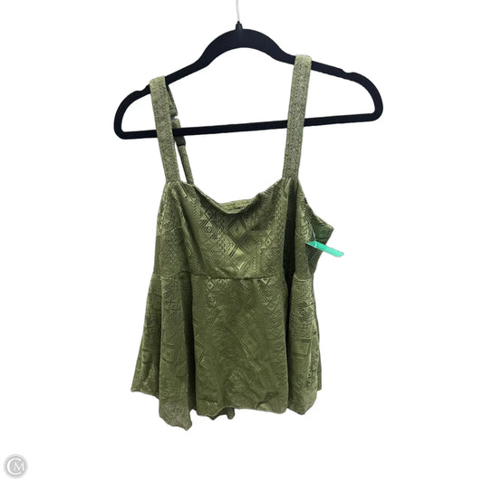 Top Sleeveless By Torrid In Green, Size: M