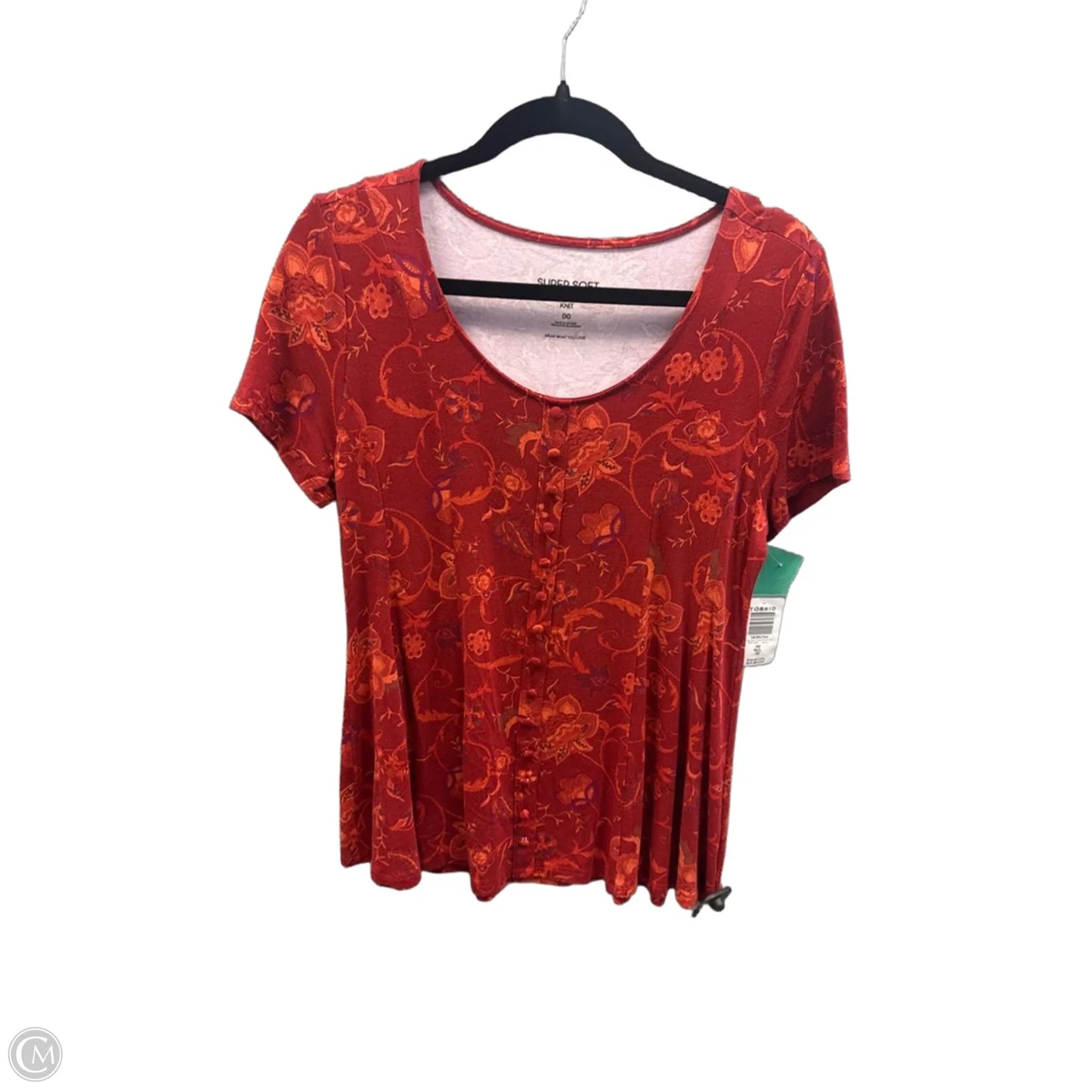 Top Short Sleeve By Torrid In Red, Size: M