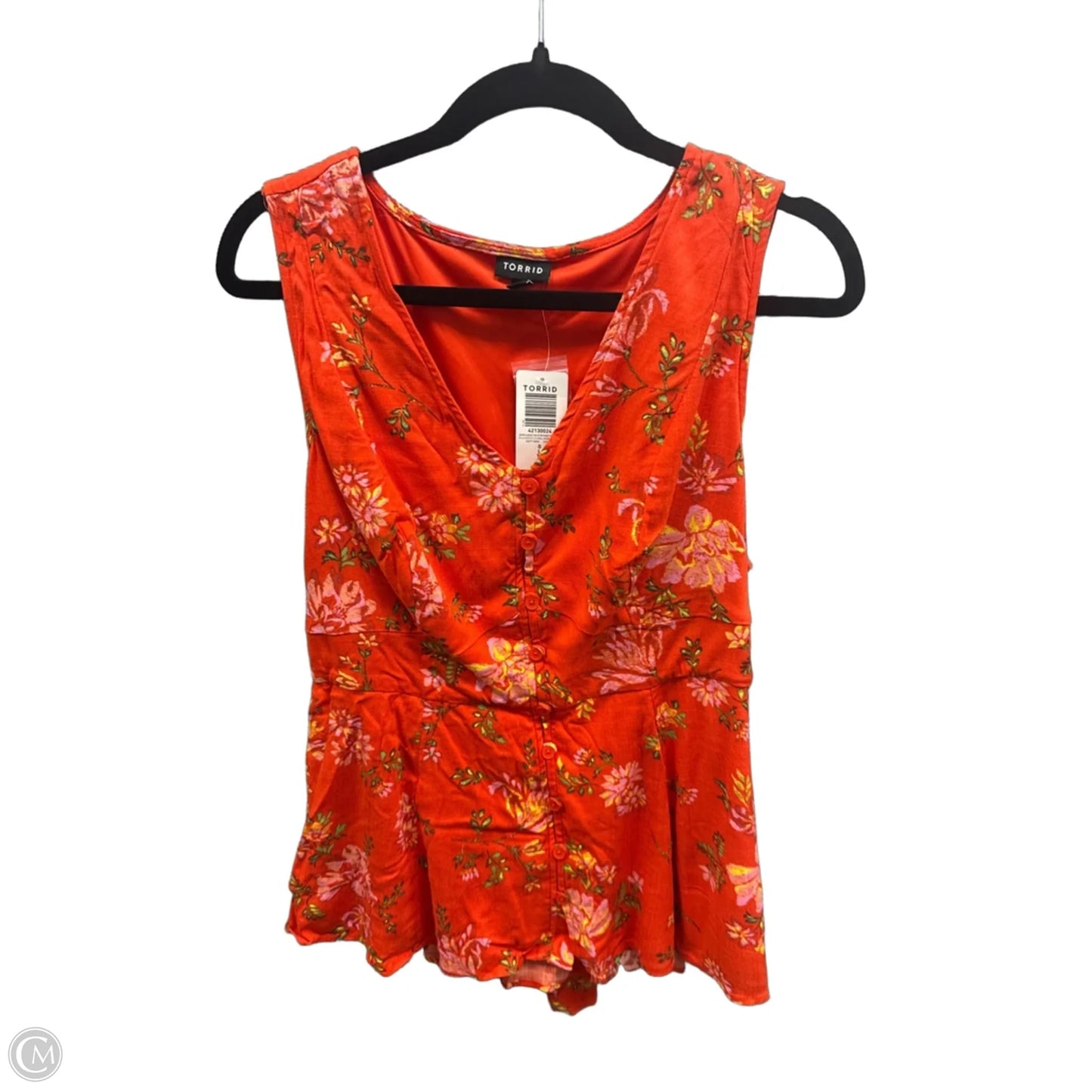 Top Sleeveless By Torrid In Orange, Size: L