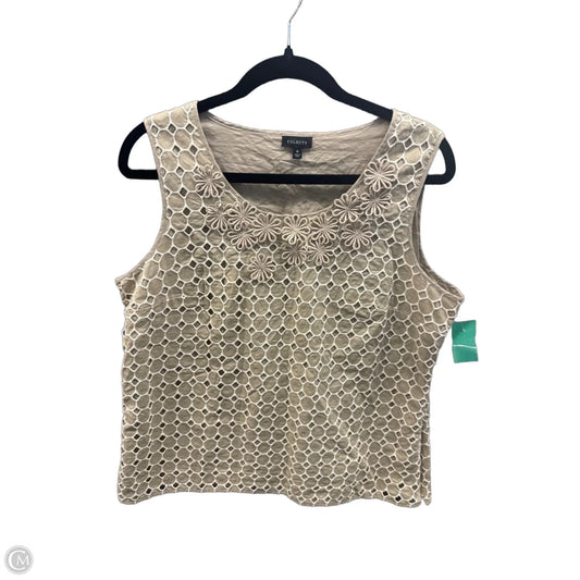 Top Sleeveless By Talbots In Beige, Size: Xl