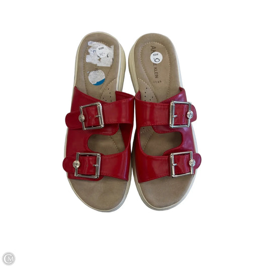 Sandals Flats By Anne Klein In Red, Size: 10