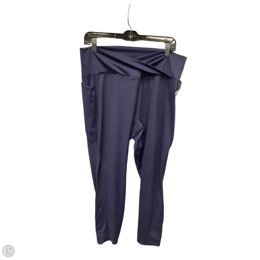 Athletic Capris By Clothes Mentor In Blue, Size: 2x