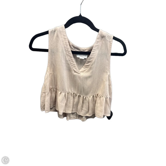 Top Sleeveless By Loveriche In Tan, Size: S