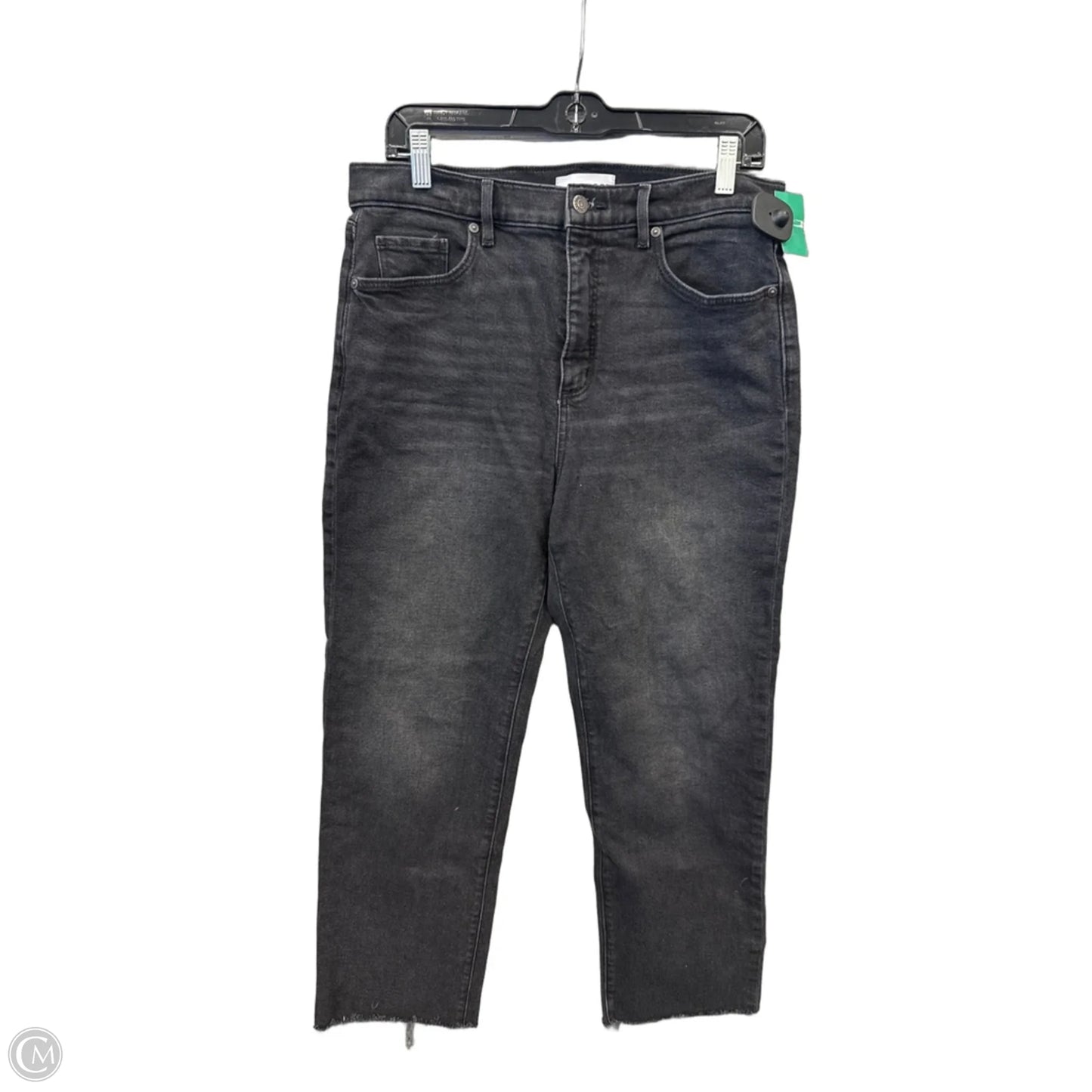 Jeans Straight By Loft In Black Denim, Size: 10