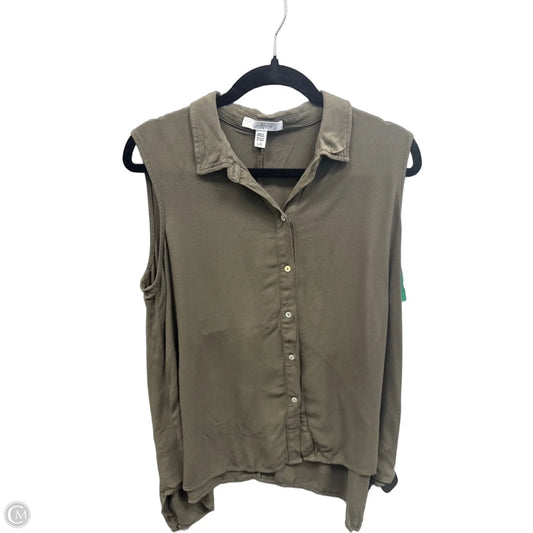 Tunic Sleeveless By Fever In Green, Size: L