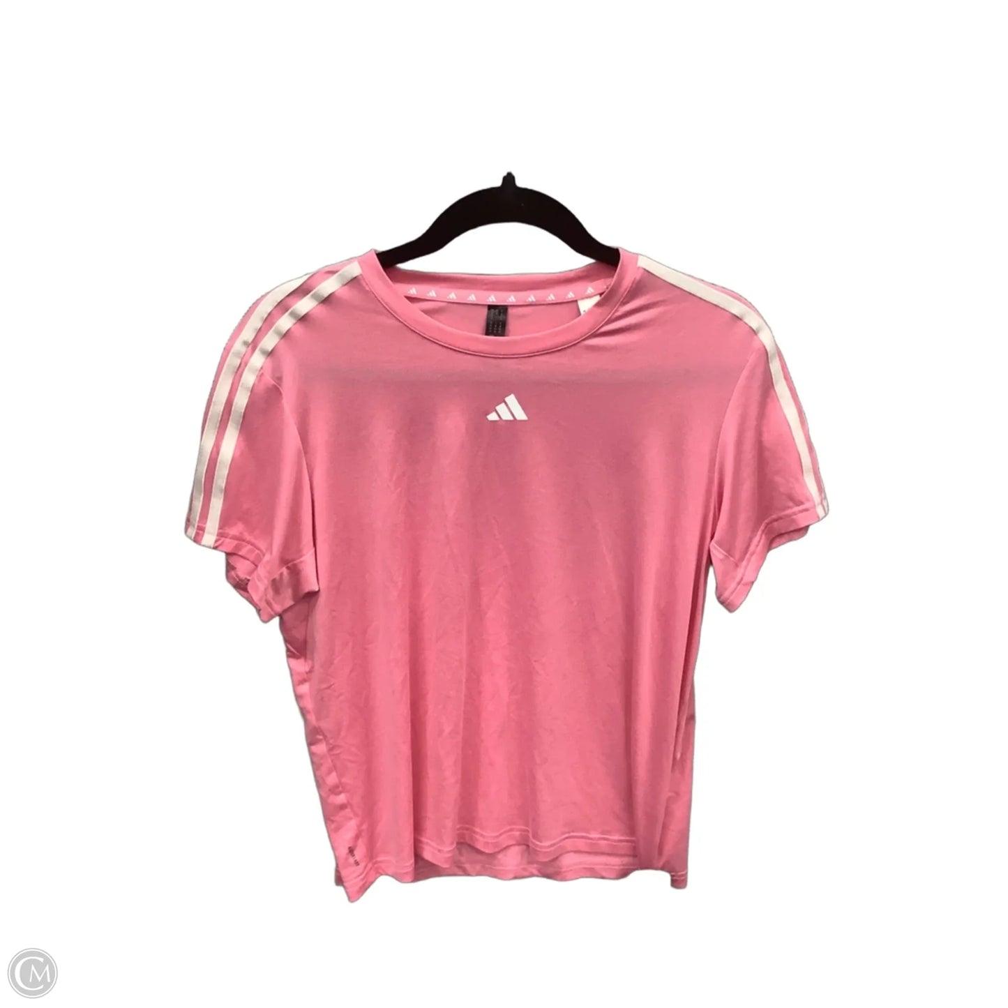 Athletic Top Short Sleeve By Adidas In Pink, Size: M
