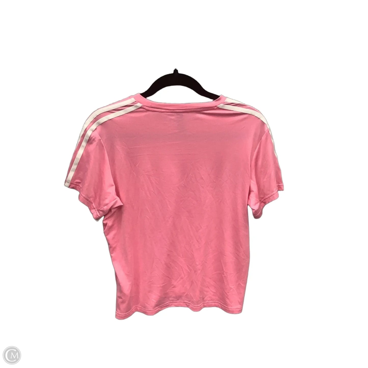 Athletic Top Short Sleeve By Adidas In Pink, Size: M