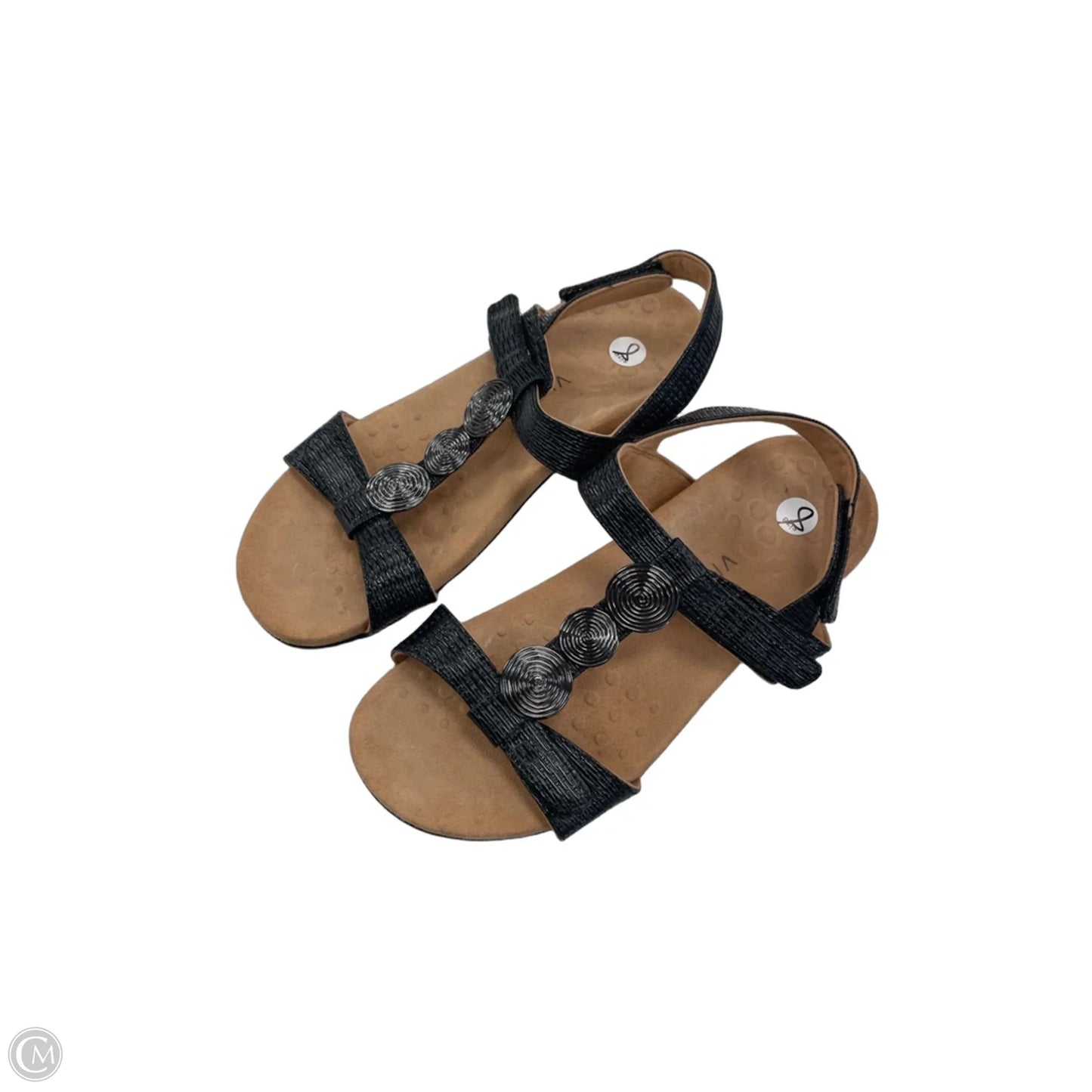 Sandals Flats By Vionic In Black, Size: 8