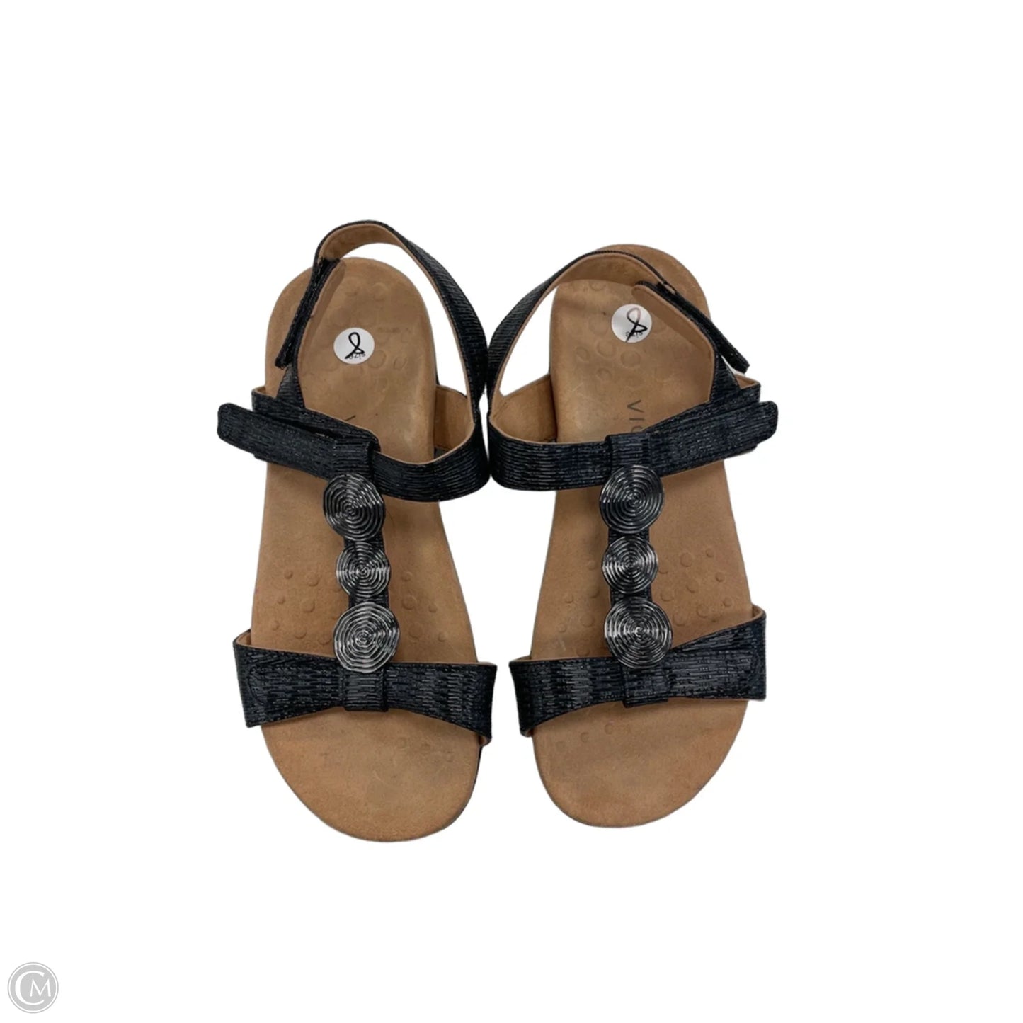 Sandals Flats By Vionic In Black, Size: 8