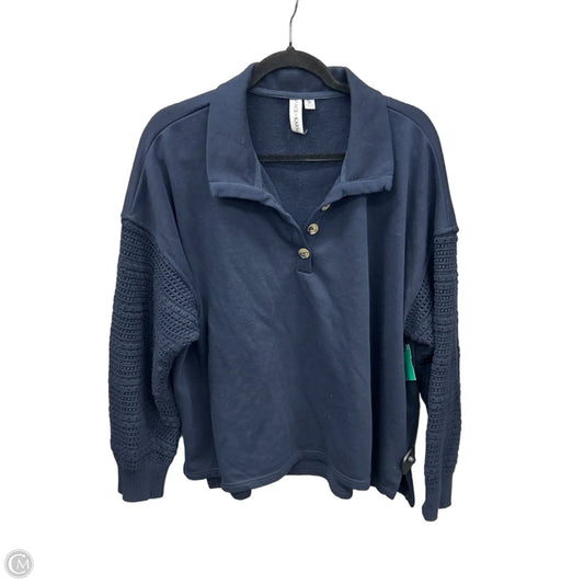 Sweatshirt Collar By Grace + Karma In Blue, Size: 1x