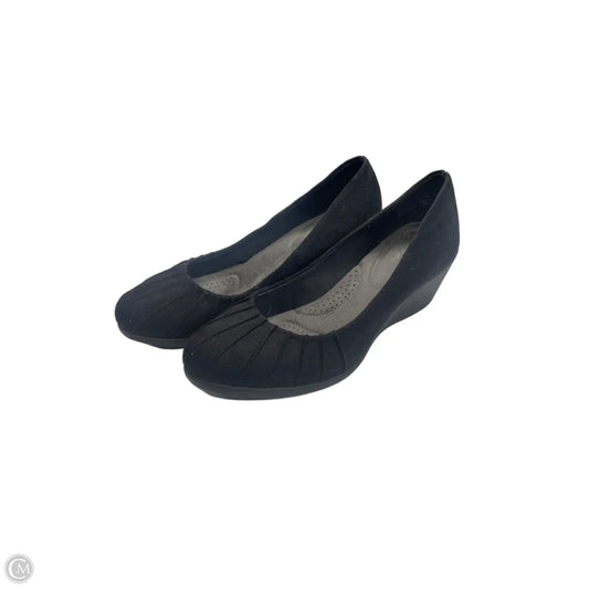 Shoes Heels Wedge By Dexflex In Black, Size: 11