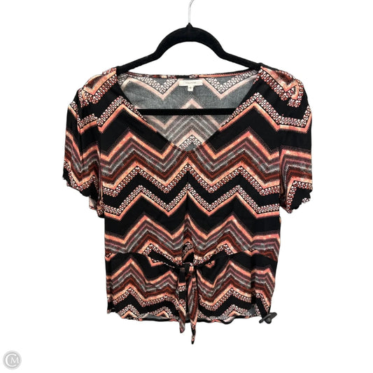 Top Short Sleeve By Maurices In Black, Size: S